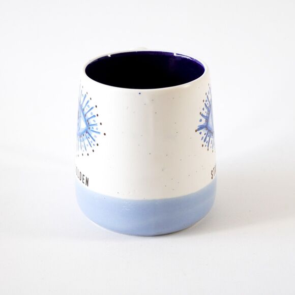 Stay Golden Psychic Protection Evil Eye Ceramic Coffee Mug Tea Cup Blue White - Picture 4 of 7